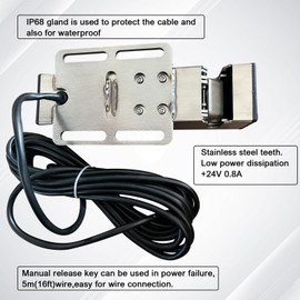 GaFenHanyu Stainless Steel Automatic Electric Gate Lock for 24V Swing Gate Opener