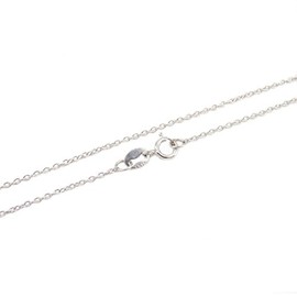 NaturSchatulle Fine Silver Chain 925 Sterling Silver Necklace without Pendant Women's 40-80 cm I 1.2 mm Anchor Chain Ring Clasp Length Curb Chain, Sterling Silver, silver
