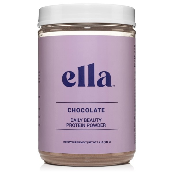 NAKED nutrition Ella Chocolate Collagen Protein Powder for Women - Daily Beauty Protein Powder with Grass-Fed Collagen Peptides - Non-GMO, Gluten-Free, No Artificial Sweeteners - 20 Servings