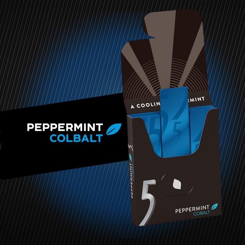 5 Gum "5 GUM Peppermint Cobalt – Sugar-Free Chewing Gum,