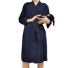 QTECLOR Mommy Robe for Maternity with Matching Swaddle Blanket Girls
