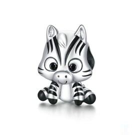 MEETCCY Lovely Animal Charm Beads, 925 Sterling Silver Charm Love Pets Dog Monkey Giraffe Koala Cash Cow Pendant for Women Bracelets Christmas Charms S925, S925