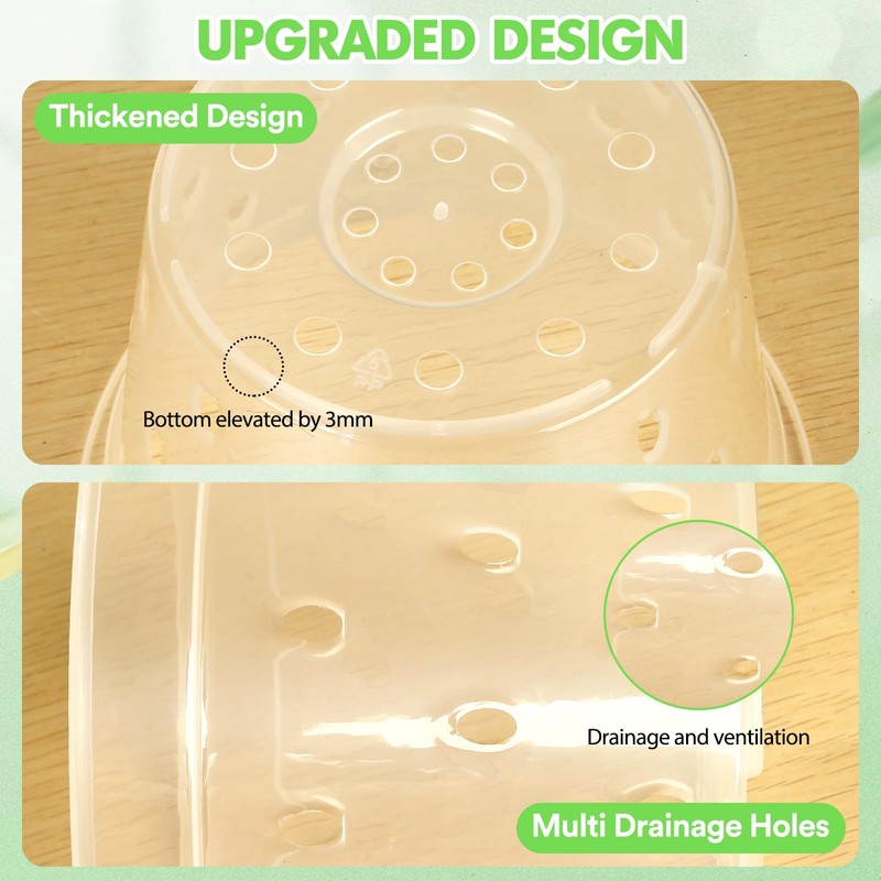 RAOOKIF 4 5 6 7 Inch Clear Orchid Pots, 8