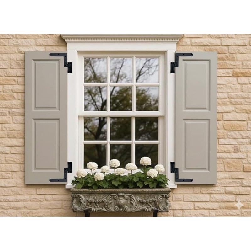 QCAA Steel Blind Shutter Hinge for Wood Frame & Brick,