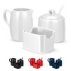 KooK Sugar and Creamer Set, 3 Piece, Pitcher, Sugar Bowl