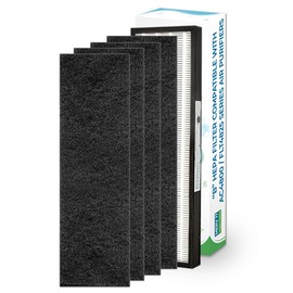 Breathe Naturally - Extra Thick Filters Compatible with FLT4825/AC4800 Purifier Series - AC4825E Replacement Filter - Ideal for Home & Office Use(1 Replacement True HEPA Filter B,4 Carbon Filters)