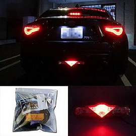 iJDMTOY Super Red 3rd LED Brake Light DIY Conversion Kit Compatible With Scion FR-S tC Subaru BRZ Toyota 86 Nissan 370Z Juke and more