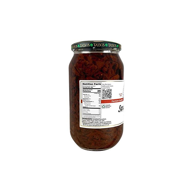 Tassos Sundried Tomatoes Julienne Cut in Extra Virgin Olive Oil