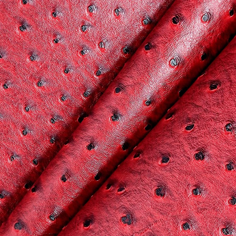 XHT 32x135cm Ostrich Texture Faux Leather Roll Solid PU Vinyl