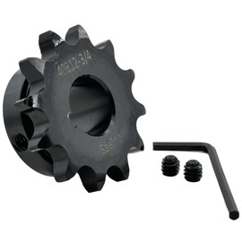 Saelno #40 Roller Chain Sprocket Type B 3/4 inch Bore 12 Tooth, Hardened Antirust 1045 Steel Drive Sprockets 40B12-3/4