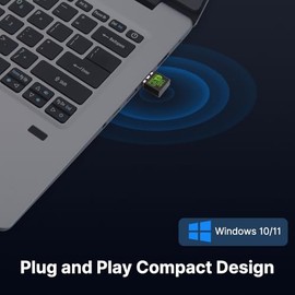 Adaptador combinado USB WiFi 6 AX900 Bluetooth 5.3 – chip RTL8851BU, doble banda 2.4GHz/5GHz hasta 900Mbps, antena integrada, Plug & Play, tarjeta de red inalámbrica USB 2.0 para PC/computadora