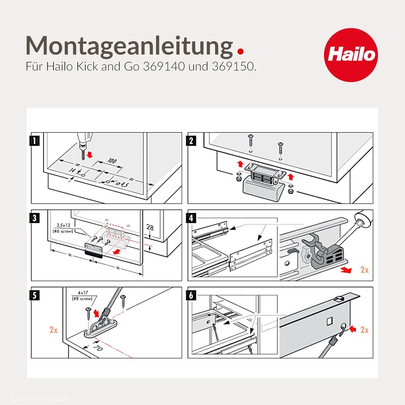 Hailo Kick and Go 3691401 | Öffnungssystem für Abfallsammler per