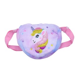 Amamcy Little Girls Unicorn Crossbody Purse Faux Fur Unicorn Shoulder Purse Messenger Bag Chest Bag Unicorn Gift for Girls
