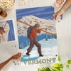 Vermont, Skier Carrying Skis (1000 Piece Puzzle, Challenging Jigsaw Puzzle