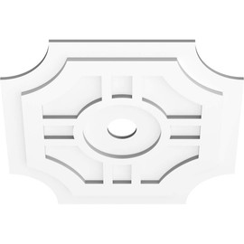 Ekena Millwork CMP24HS-03000 Haus Architectural Grade PVC Contemporary Urethane Ceiling Medallions 24"OD x 3"ID x 8"C x 1"P