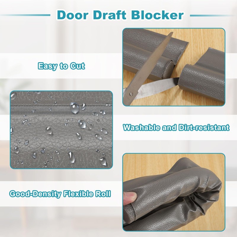 uxcell 2Pcs 37" Door Draft Stopper, Under Door Draft Blocker,