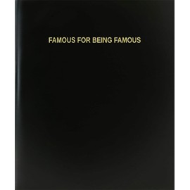 BookFactory Famous for Being Famous Log Book/Journal/Logbook - 120 Page, 8.5''x11'', Black Hardbound (XLog-120-7CS-A-L-Black(Famous for Being Famous Log Book))