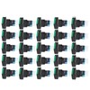 25Pcs Squares Push Button Switch ABS Brass Self Locking with