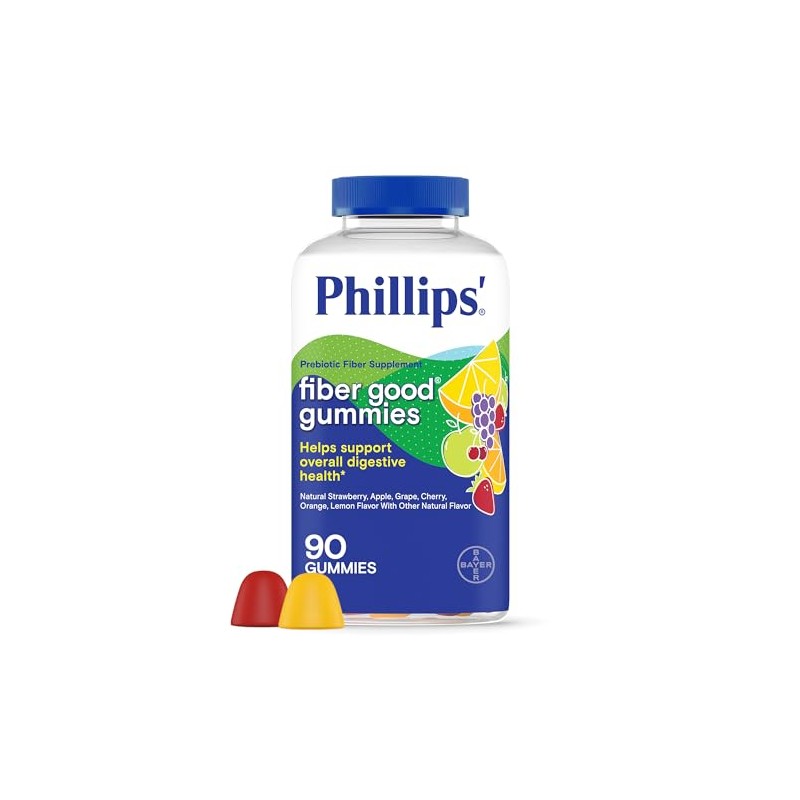 Phillips' Fiber Good Gummies, Daily Fiber Supplement, 90 Count