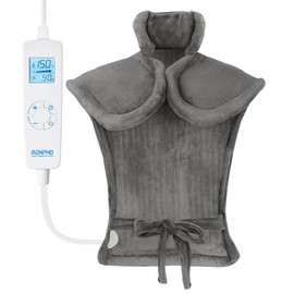 RENPHO Heating Pad for Back Fatigue Relief, New Year Gifts Electric Heat Pad for Neck and Shoulders, Auto Shut Off, Extra Large 24"x33" - Color: Dark Gray