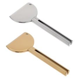Toothpaste Squeezer 2Pcs Metal Tube Squeezer Key Stainless Steel Dispenser Roller Tube Presser Roller Tube Wringer Key Bathroom and Kitchen Gadgets for Various Tube Ointment Product (Silver Gold)