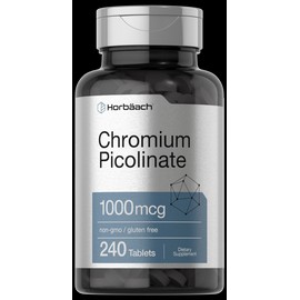 Horbäach Chromium Picolinate 1000mcg | 240 Tablets | Vegetarian | Non-GMO | by Horbaach