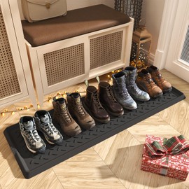 SUPENUIN Extra Large Boot Tray 48 Inch Boot Storage Heavy Duty Rubber Mats for Floor Waterproof Boot Mat Tray for Entryway Multi Use Shoe Rug 16x47.5 Inches