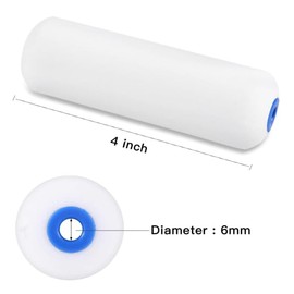 Paint Roller 4-Inch Kit with Tray, for Painting Walls, Ceilings, Door, Frames, Edging and Applying Varnish. 4" 5 x Rolls and Paint Tray Set. (Medium Foam Roller 4")