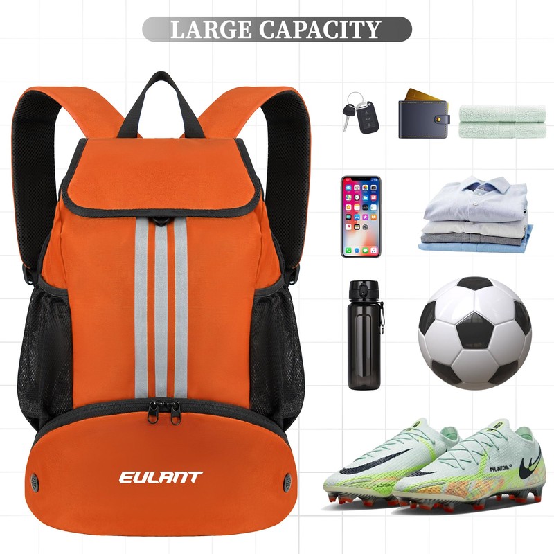 EULANT Improved Football Backpack with Shoe Compartment, Multifunctional Backpack with
