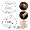 Fuezoiu 2 Piezas Pulseras Plata Corazón Alas Ángel Ajustable Joyeria