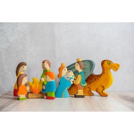 PoppyBabyCo Waldorf Wooden Dragon Toy