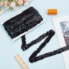letsinstyle 10 Yards Sequins Sewing Trim, Black Elastic Sequin Ribbon