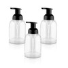 3 Pcs Foaming Soap Dispenser Clear Glass Foam Pump Bottle