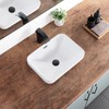 KDKSC Bathroom Vessel Sink 18.2'' x 13.3'' Small Semi Recessed