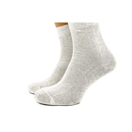 Men's Anti-sweat Quick-Drying Mesh-knitted Super-Breathable Organic Linen Flax Socks (7-9, pack-3)