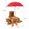 MIXXIDEA Squirrel Feeder Picnic Table with Tall Umbrella Set of