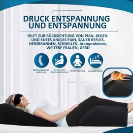 Vein Cushion, Leg Elevation Cushion, Inflatable Wedge Cushion, High Positioning - Vein Cushion for the Legs, Comfort Improves Blood Circulation and Reduces Swelling, Sleep, Pregnancy, Surgery