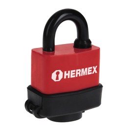 Hermex CMR-40, Candado de acero con cuerpo laminado y cubierta de PVC, 40mm