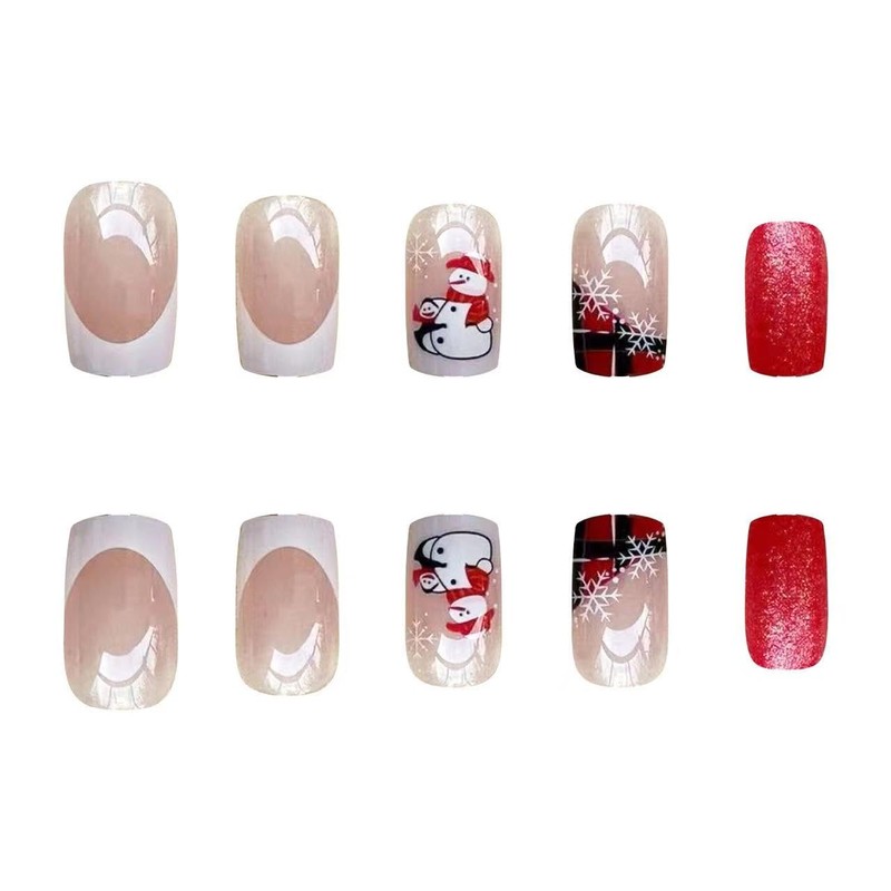 Magrace Christmas Press on Nails Short (A-7)