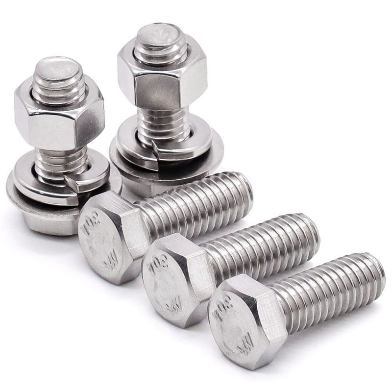 3/8-16 x 1-1/4" Hex Bolts with Hex Nuts and Flat