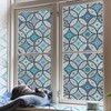 JiffDiff Blue Window Privacy Film Decorative Window Tint Film Stained