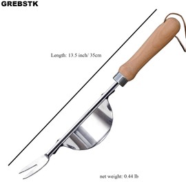 GREBSTK Garden Manual Weeding Tools Stainless Steel Beech Handle Shovel for Weeding, Cultivating, Transplanting, Digging