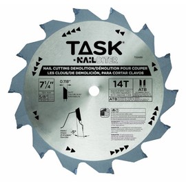 Task Tools T22430 7-1/4-Inch Nail Cutting Demolition Saw Blade with 5/8-Inch Arbor