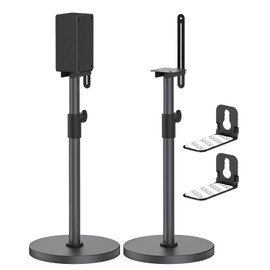 Heavy-Duty Bookshelf Speaker Stands Pair for Vizio Speaker Stands with Vizio Soundbar Mount for Surround Sound - Adjustable Floor Speaker Stands for Vizio Rear Speaker Stands with Cable Management