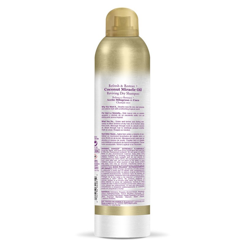 OGX Extra Strength Refresh Restore + Dry Shampoo, Coconut Miracle