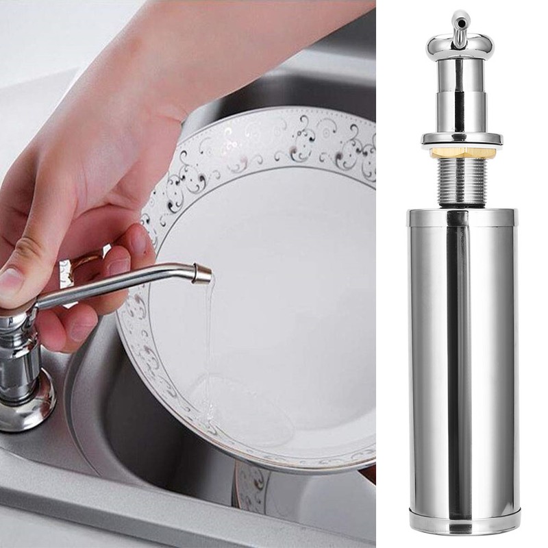 300ml Stainless Steel Soap Dispenser Liquid Detergent Hand Pump for