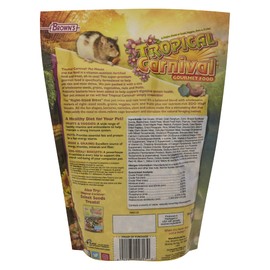F.M. Brown's Tropical Carnival, Natural Pet Mouse and Rat Food, Vitamin-Nutrient Fortified Daily Diet, Soy-Free High Protein Blend with Shrimp, NO Artificial Colors or Flavors, 2 lb