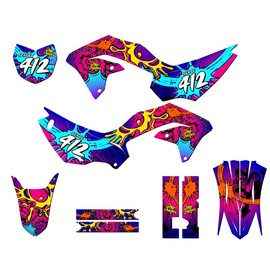2020-2023 KLX 230 R Zany Pink Senge Graphics Complete Kit with Rider I.D. Compatible with Kawasaki