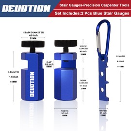 DEUOTION Stair Gauges for Framing Square - Precision Carpenter Tools for Accurate Cuts, Speed Square Framing Jig, Circular Saw Guide for Framing Square Support
