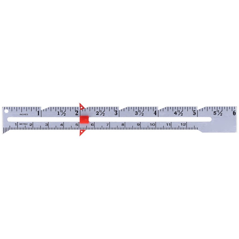 Sewing Hemming Measuring Gauge, Sliding Gauge Sewing Measuring Tool Aluminum